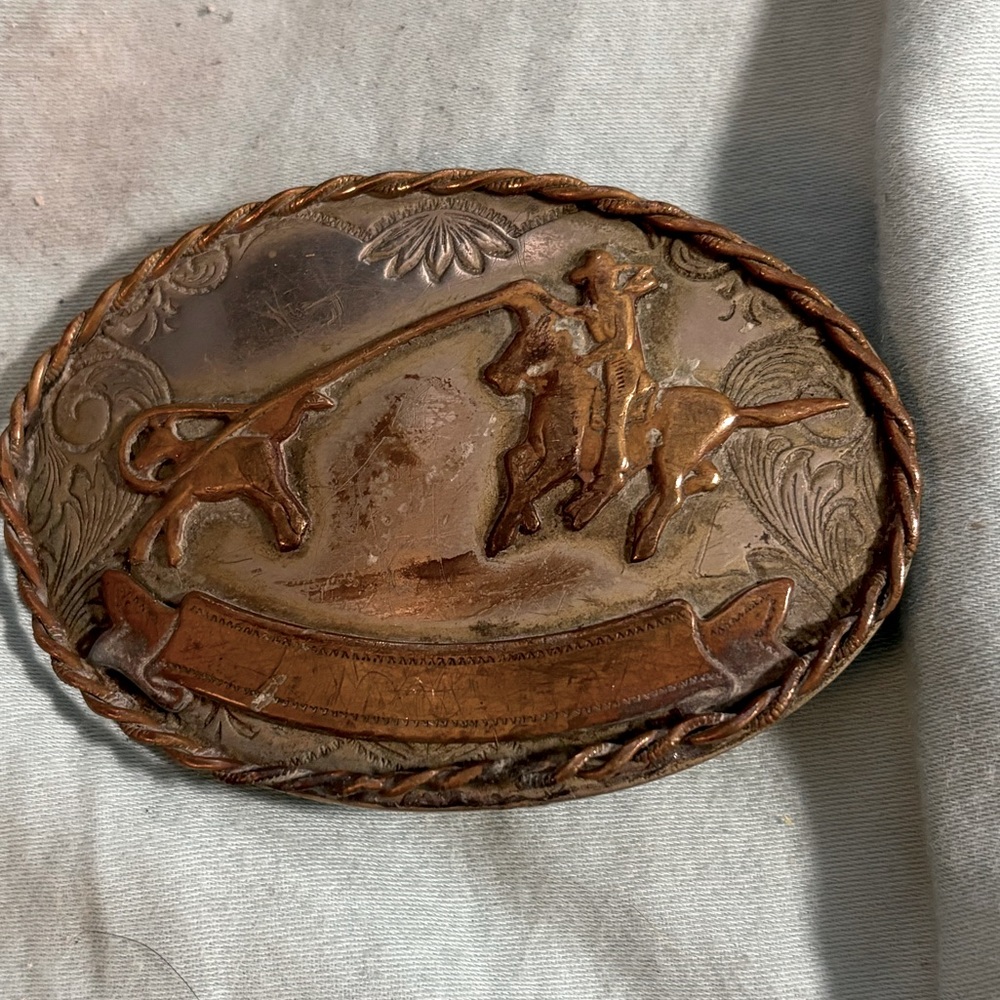 Brass belt buckle
